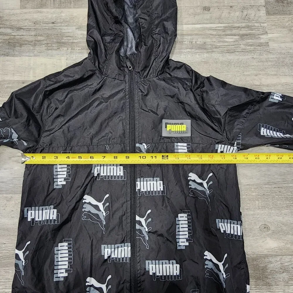 Puma Youth Rain Jacket Black & White Boy Sizes L(14-16)
